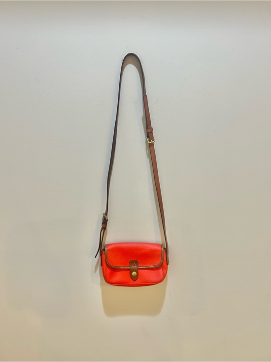 Dooney & Bourke Handbags - Dooney & Bourke Red Eva Pouchette Leather Crossbody Shoulder Bag, Adjustable